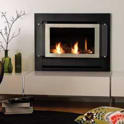 Rinnai Sapphire Gas Log Flame Fire Zero Clearance