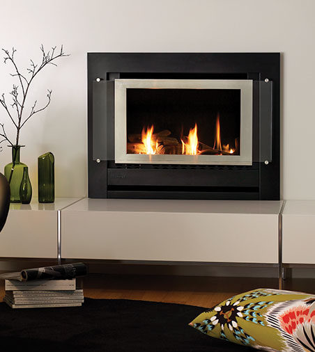 Rinnai Sapphire Gas Log Flame Fire Zero Clearance