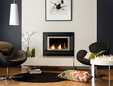 Rinnai Sapphire Gas Log Flame Fire Zero Clearance living room