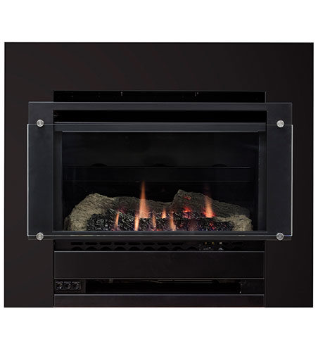 Rinnai Slimfire Black Gas Log Fire black