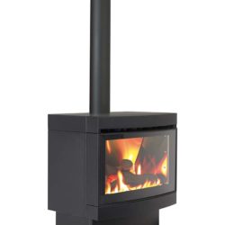 Canterbury Classic Freestanding Gas Log Fireplace 3/4 View