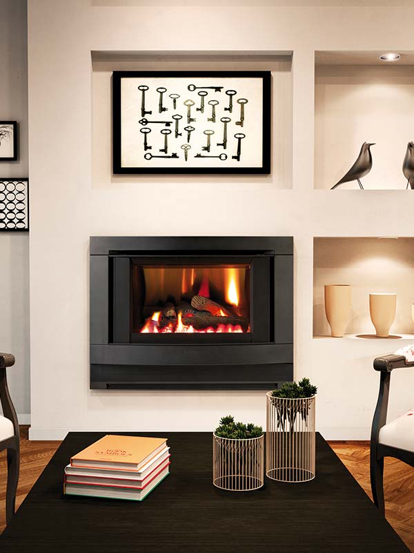 Cannon Canterbury Classic Powerflue Gas Log Fire In Situ