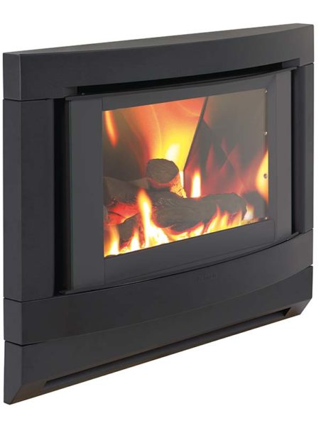 Cannon Canterbury Inbuilt Gas Log Fire 3 Sided in Black