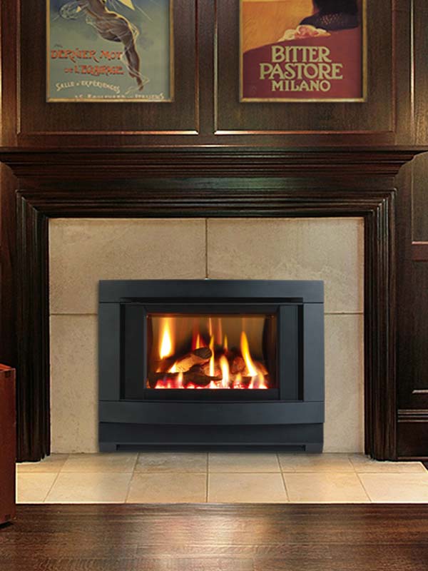 Cannon Canterbury Classic Powerflue Gas Log Fire in Black