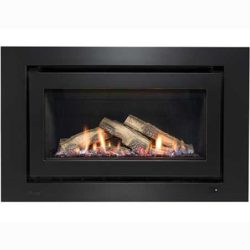 rinnai 950x black gas log fire