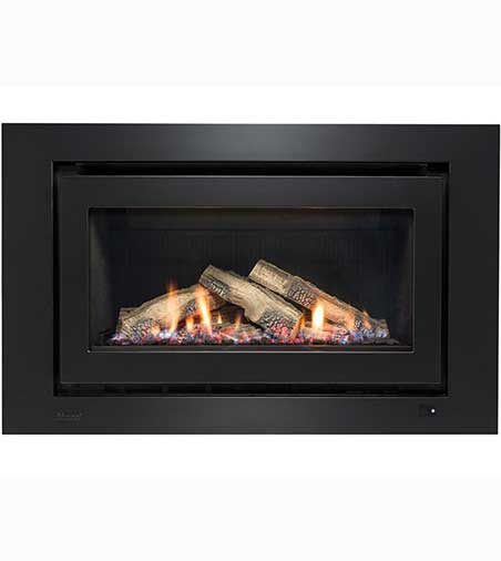 rinnai 950x black gas log fire