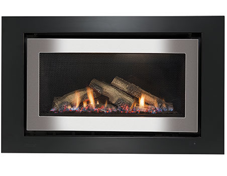 rinnai 950x silver gas log fire