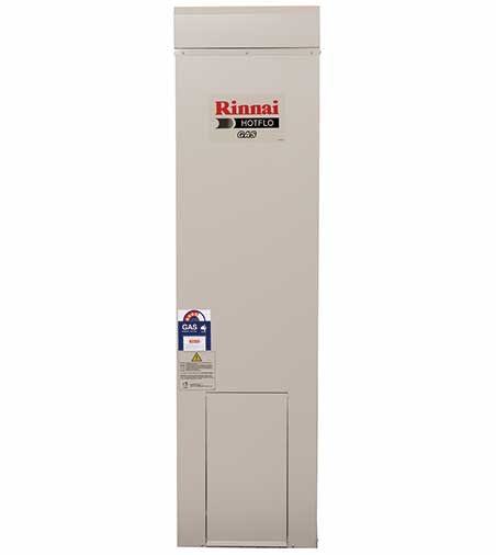 Rinnai 135 litre gas hot water system front view