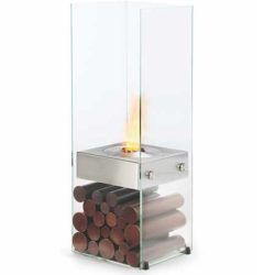 The Ecosmart Ghost Designer Fioreplace is SEE-THROUGH, FREESTANDING FIREPLACE