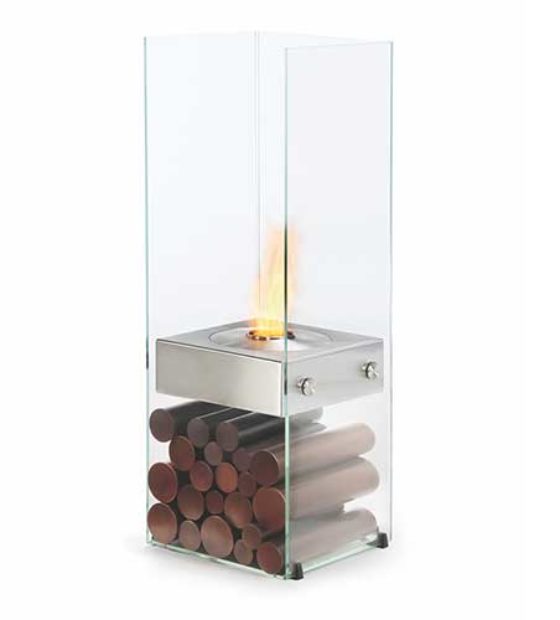 The Ecosmart Ghost Designer Fioreplace is SEE-THROUGH, FREESTANDING FIREPLACE