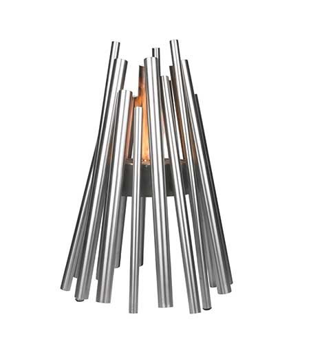 JAPANESE-DESIGNED, STAINLESS STEEL TWIST ON THE TRADITIONAL CAMPFIRE stix-fire-pit-stainless-steel